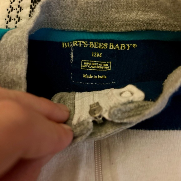 12 month Burt’s Bees sleep n play pjs - Picture 3 of 12